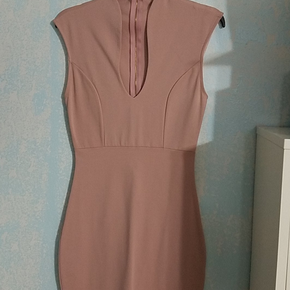 Pink body con dress